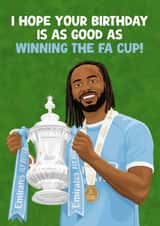 Manchester City Birthday Card - Fa Cup Winners - Antoine Semenyo created by Pink Peach Cards