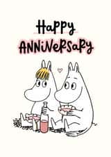 Cute Anniversary Card - Moomin - Wine created by Moomin Characters