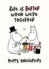 Cute Anniversary Card - Moomin - Life Is Better Together created by Moomin Characters