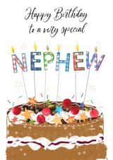 Traditional Birthday Card - Special Nephew - Cake created by Katie Phythian Design