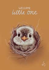 Cute New Baby Card - Chick - Welcome Little One created by Lydia Janike