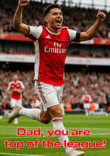 Fun Father's Day Card - Arsenal - Top Of The League created by Jammy Designs
