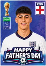 Fun Father's Day Card - World Cup Sticker - England created by ShortRound888