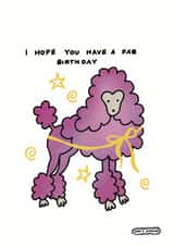 Cute poodle doodle fabulous birthday card created by Imo D
