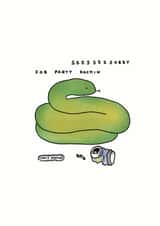 Funny Birthday Card - Party Snake - LMFAO created by Imo D