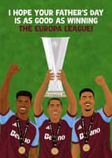 Aston Villa Father’s Day Card - Europa League Champions - Aston Villa Players created by Pink Peach Cards