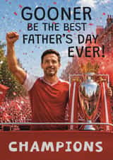 Fun Father's Day Card - Arsenal - Gooner Be The Best created by Giddy Kipper