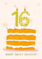 Classic Birthday Card - 16th - Sprinkle Cake created by Kitty Strand