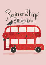 Rain or Shine Friendship Card with Floral London Bus created by Becoming Flor