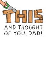 Funny Father's Day Card - Saw This And Thought Of You created by mungo and shoddy