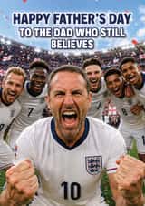 Funny Father's Day Card - Still Believes It's Coming Home - England Football - World Cup created by AbiGoLucky