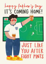 Funny Father's Day Card - World Cup - Football - It's Coming Home created by AbiGoLucky