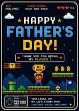 Retro Gaming Themed Father's Day Card created by Chibi Weeb Anime Cards