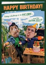 Personalised Birthday Photo Card created by Celebrity Stitch-Up - Funny Birthday Card - Jungle Cake Challenge