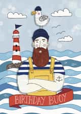 Classic Birthday Card - Fisherman - Birthday Buoy created by Spells and Spindles
