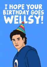 Funny Birthday Card - Off Campus - Garrett Graham - I Hope Your Birthday Goes Wellsy! created by Studio Doodles