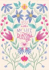 Hand Lettered Painterly Floral Card for a Loved One or a Friend created by Olena Kloppner