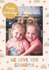 Personalised Birthday Photo Card created by The Pattern Press - Cute Birthday Photo Card - We Love you Grandma