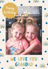 Personalised Birthday Photo Card created by The Pattern Press - Cute Birthday Photo Card - We Love You Grandad