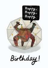 Cute Birthday Card - Rocky The Alien - Project Hail Mary created by Faye Finney