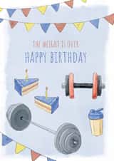Funny Gym Birthday Card For Him, Brother or Son created by Jade Blakeley