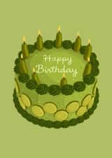 Funny Birthday Card - Pickle Cake created by Pink Peach Cards