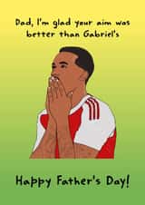 Arsenal Father’s Day Card featuring Gabriel Magalhães created by Wonky Sticker