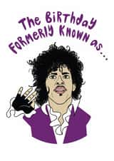 The Prince of Pop themed birthday card for the music lover in your life. created by @simonwelchillustration