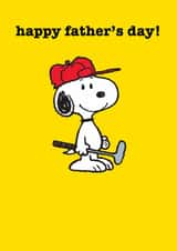 Cute Father's Day Card - Snoopy - Golf created by Hype Cards