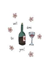 Classic Congratulations Card - Red Wine - Well Done To You created by Such Poise