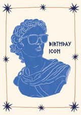 Arty Birthday Card - Greek Bust - Birthday Icon created by Ricicle Cards