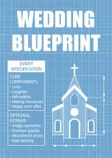 Funny Wedding Card - Blueprint Plan created by Versed Aid