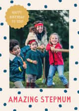 Personalised Birthday Photo Card created by The Pattern Press - Classic Birthday Card - Amazing Step Mum