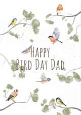 Garden Bird Birthday Card For Dad - Happy Bird Day - British Birds created by Jade Blakeley
