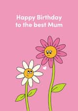 Pretty flower card for the best mum created by Little Prints By Emma