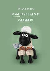 Cute Father's Day - Wallace And Gromit - Shaun The Sheep - Baa-Rilliant Dad! created by Wallace & Gromit