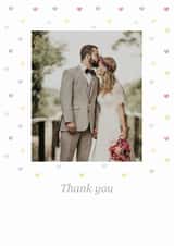 Personalised Wedding Photo Card created by Bumbleberry Park - Cute Wedding Thank you Card - Photo Wedding Thank you card - Love hearts wedding