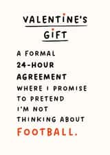 Funny Valentine's Card for Her, Football Gift for Girlfriend, Wife, Fiancée created by Silly Billy