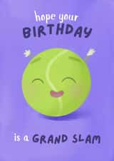 Cute Tennis Birthday Card - Grand Slam - Tennis Ball created by Sian Moore Illustration