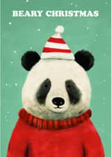 Cute Christmas Card - Panda Bear created by Ohh Deer