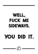 A big rude celebration! Fuck me! You did it! created by Dark Heart Cards