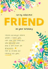 Pretty Birthday Card - Friend - As lovely as you created by Jessica Rachel Sharp