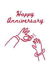 Cute Illustrated Anniversary Card for a Couple created by Rachey Jay Crafts
