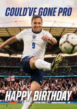 Funny Birthday Card — Pro Footballer — England Football created by Bonne Nouvelle