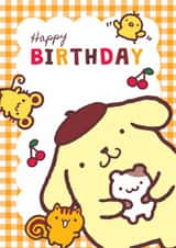 Pompompurin Sanrio Birthday Card – Cute Kids Birthday Card – Hello Kitty & Friends created by Danilo