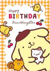 Pompompurin Sanrio Birthday Card – For Granddaughter – Cute Kids Birthday Card – Hello Kitty & Friends created by Danilo