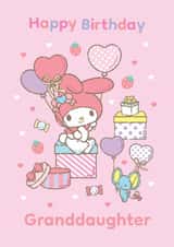 My Melody Sanrio Birthday Card – For Granddaughter – Cute Pink Birthday Card – Hello Kitty & Friends created by Danilo