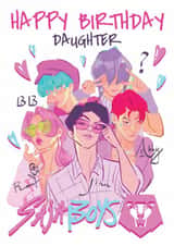 K-Pop Demon Hunters Saja Boys Birthday Card – For Daughter – K-Pop Fan Birthday Card created by Danilo