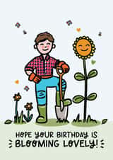 Gardener Birthday Card - Blooming Birthday created by Lyndsay Moon