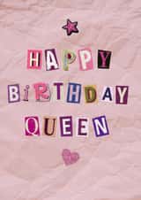 Cute girly diva birthday card for her. She's a pink, feminine queen. created by rhiset